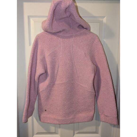 Lululemon Jacket Women's Size 4 Pink So Sherpa Hooded Sweater Windbreaker Hiking - Picture 8 of 12